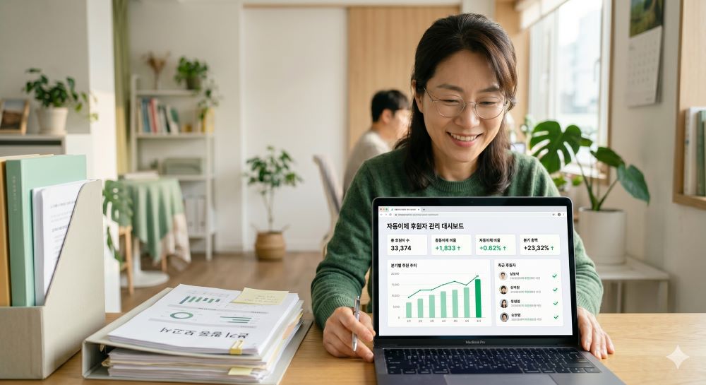 정기후원 자동이체 도입 후 후원자 관리 안정화