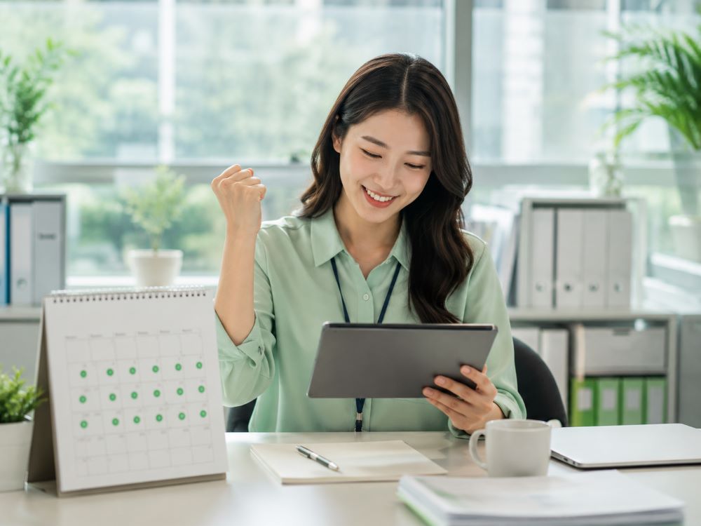 정기결제 정산주기 설정을 마치고 홀가분해하는 담당자