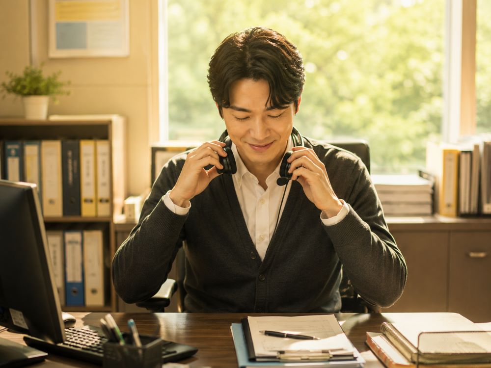 ARS 비대면 동의 자동이체 도입 이후 홀가분해하는 학원 상담 직원